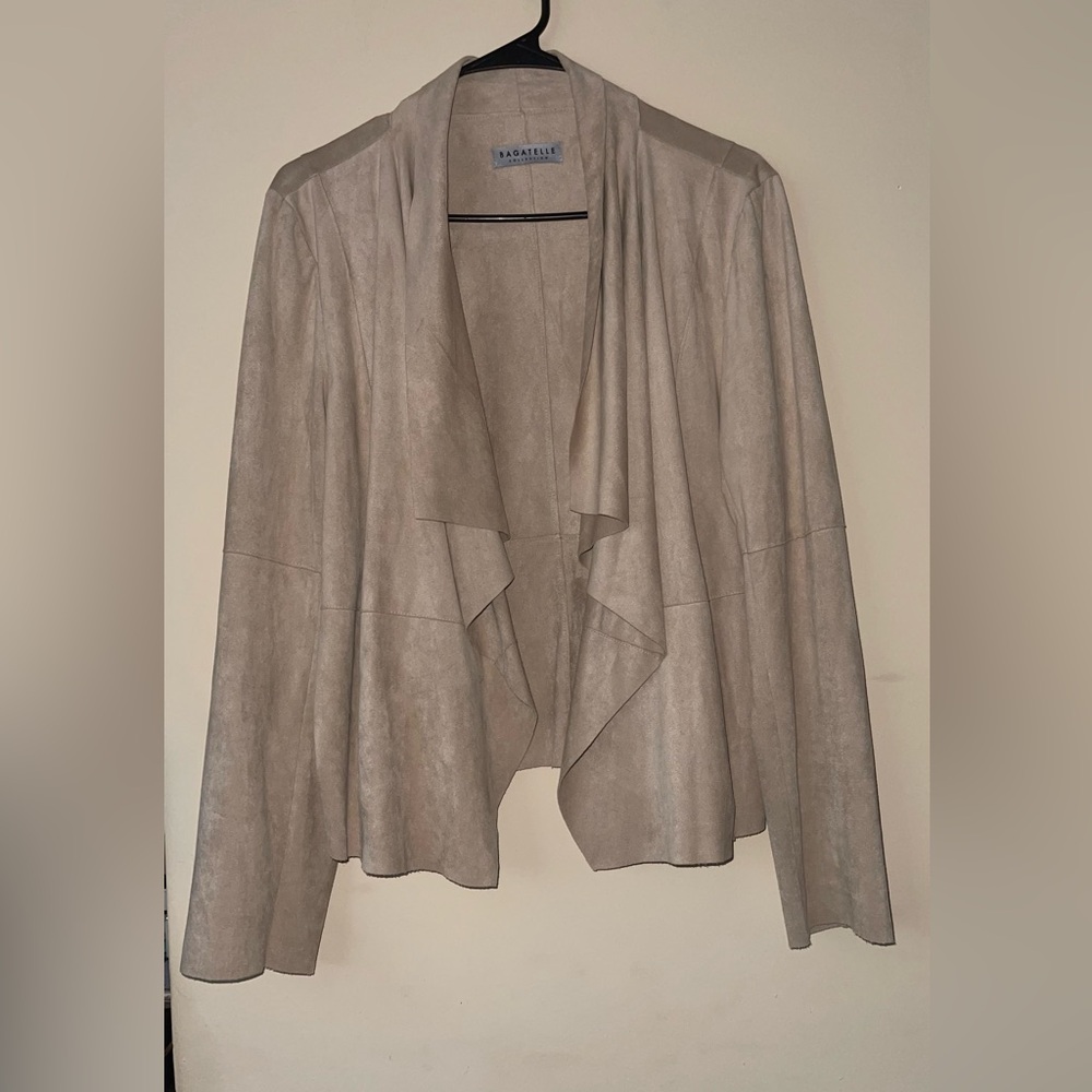 Suede like light weight jacket